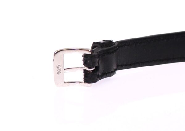 ⁦Nialaya Exquisite Black Snakeskin Silver Bracelet⁩ – תמונה ⁦4⁩