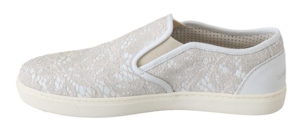 ⁦Dolce & Gabbana Elegant Off White Loafers for Ladies⁩ – תמונה ⁦2⁩