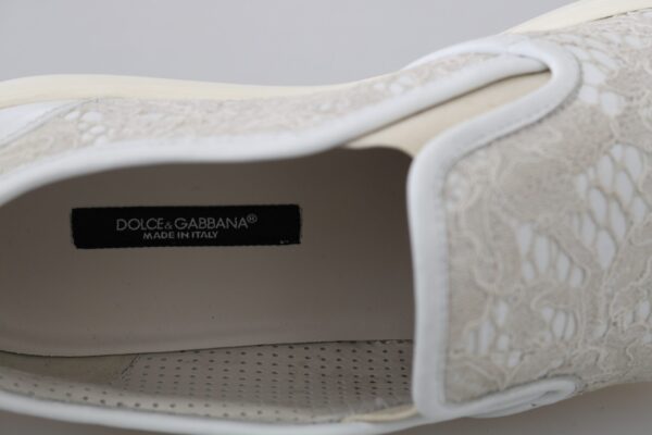 ⁦Dolce & Gabbana Elegant Off White Loafers for Ladies⁩ – תמונה ⁦5⁩