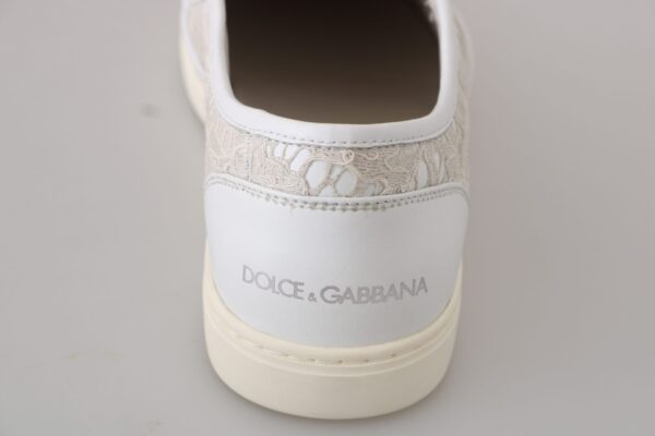 ⁦Dolce & Gabbana Elegant Off White Loafers for Ladies⁩ – תמונה ⁦6⁩