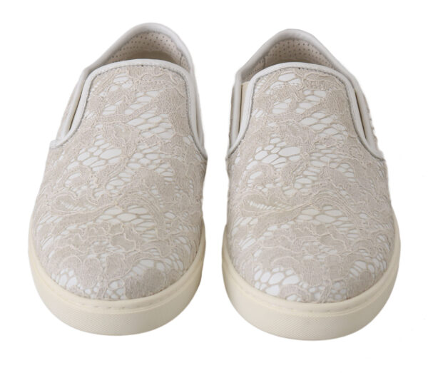 ⁦Dolce & Gabbana Elegant Off White Loafers for Ladies⁩ – תמונה ⁦7⁩