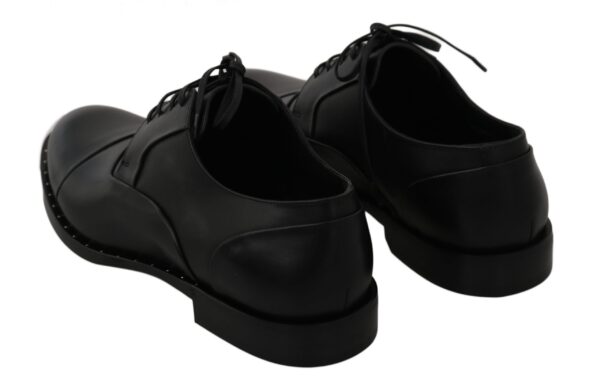 ⁦Dolce & Gabbana Sleek Black Leather Formal Dress Shoes⁩ – תמונה ⁦4⁩