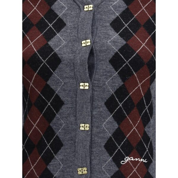 ⁦Ganni Check Cardigan⁩ – תמונה ⁦3⁩