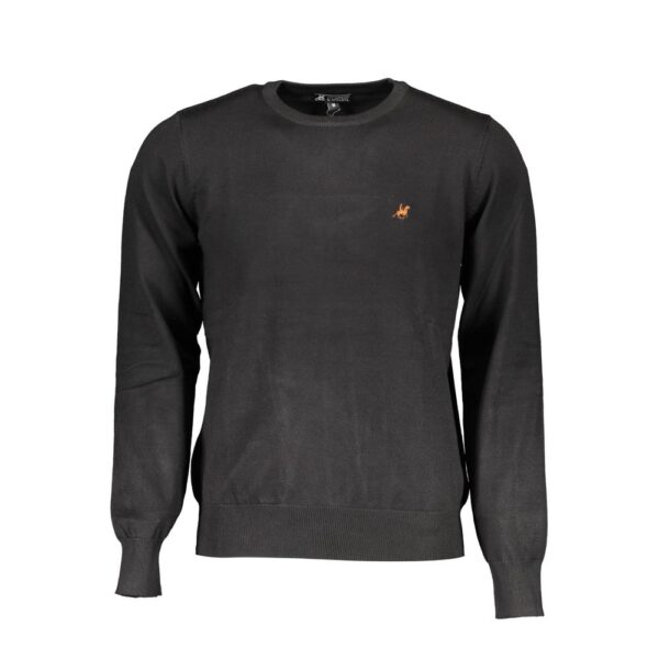 U.S. Grand Polo Black Nylon Men Sweater