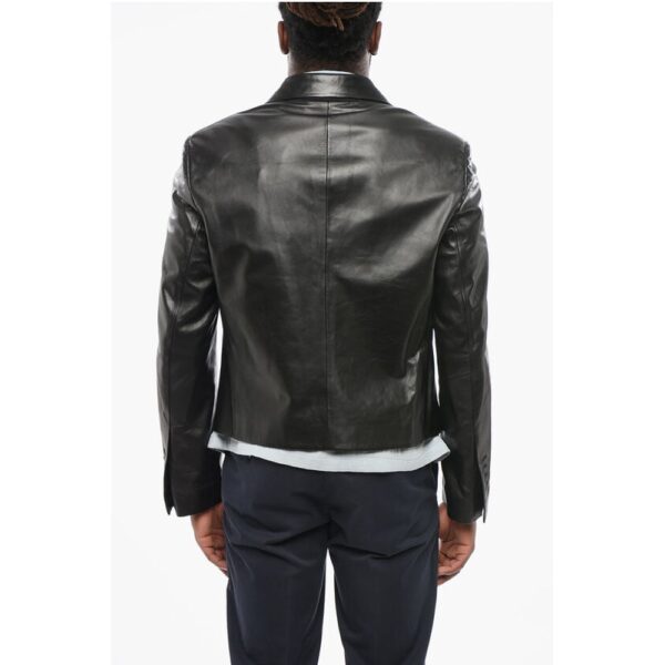 ⁦Salvatore Ferragamo Lamb Leather Blazer with Flush Pockets⁩ – תמונה ⁦2⁩