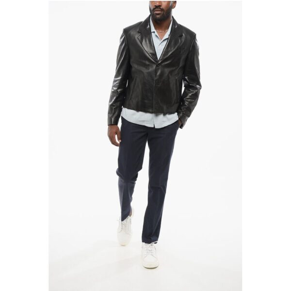⁦Salvatore Ferragamo Lamb Leather Blazer with Flush Pockets⁩ – תמונה ⁦4⁩