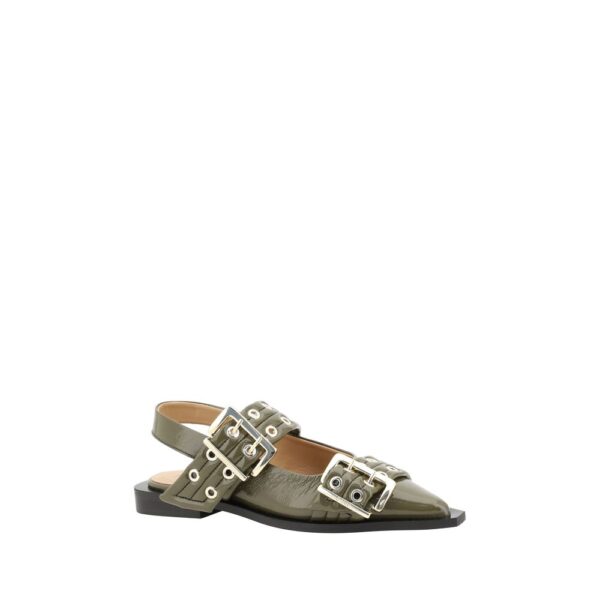 ⁦Ganni Buckle Ballerinas⁩ – תמונה ⁦2⁩