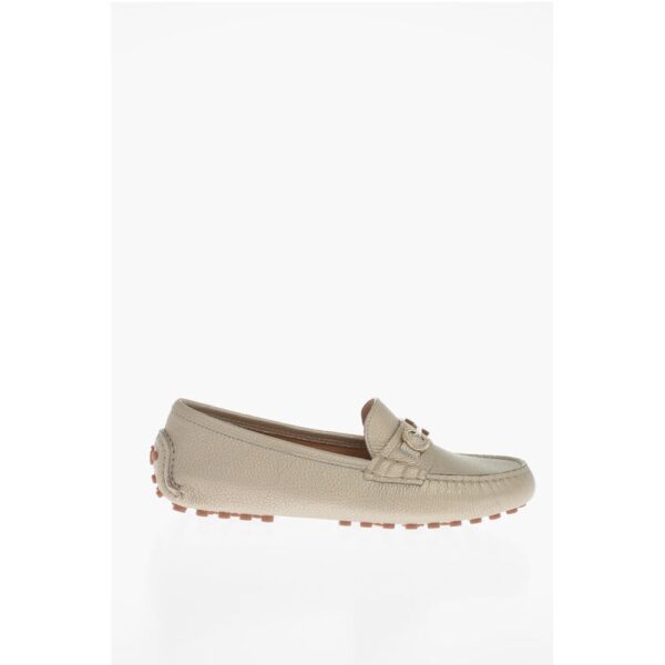 ⁦Salvatore Ferragamo Hammered Leather ODILIA Loafer with Clamp⁩ – תמונה ⁦3⁩