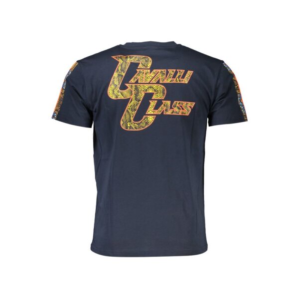 ⁦Cavalli Class Blue Cotton T-Shirt⁩ – תמונה ⁦2⁩