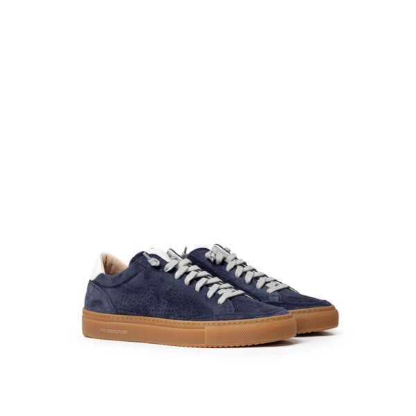 ⁦P448 Blue Leather Sneaker⁩ – תמונה ⁦2⁩